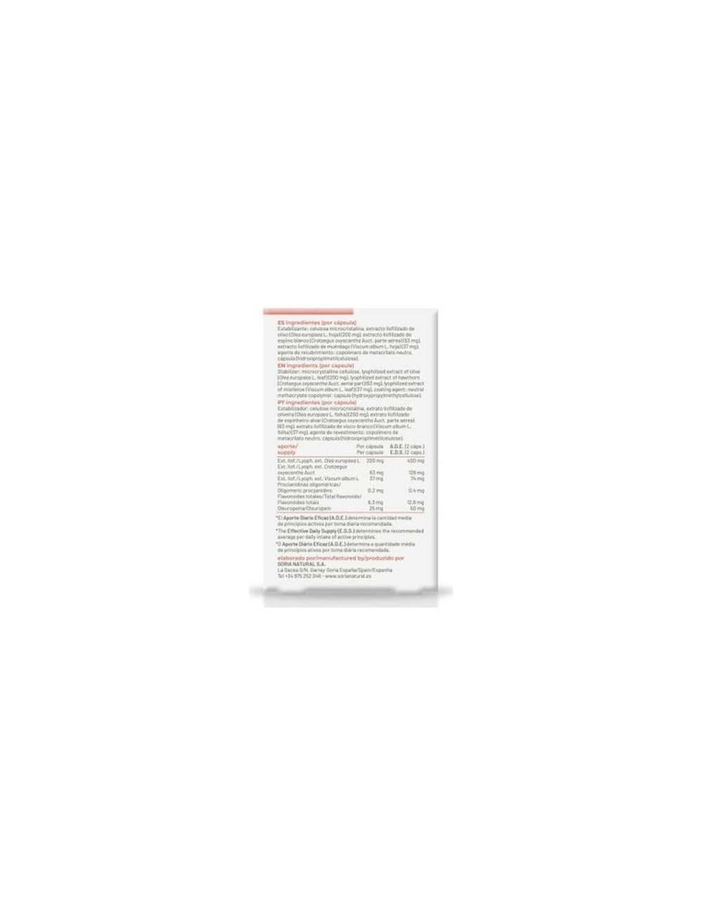 TENSIVEL 30 CAP SORIA NATURAL