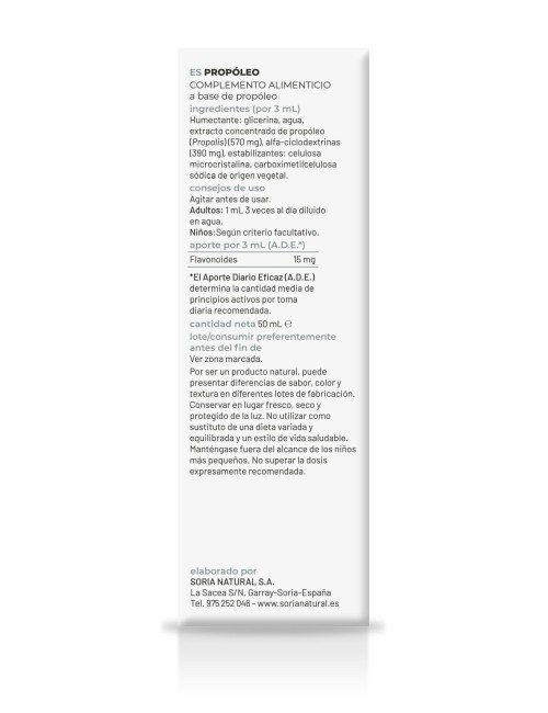 SORIA NATURAL EXTRACTO PROPÓLEO 50 ML