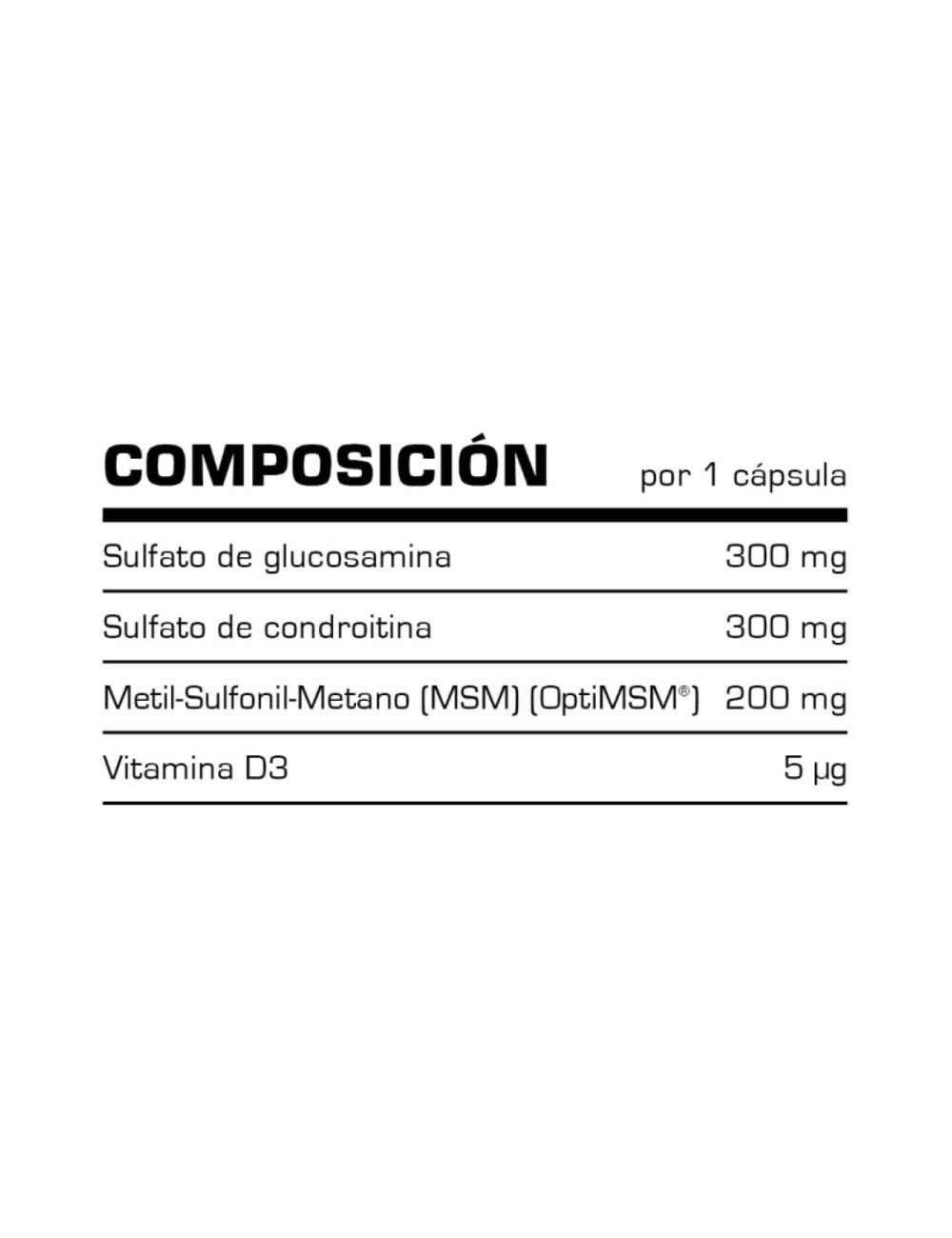 VITOBEST GLUCOSAMINA CONDROITINA Y MSM 60 CAPSULAS