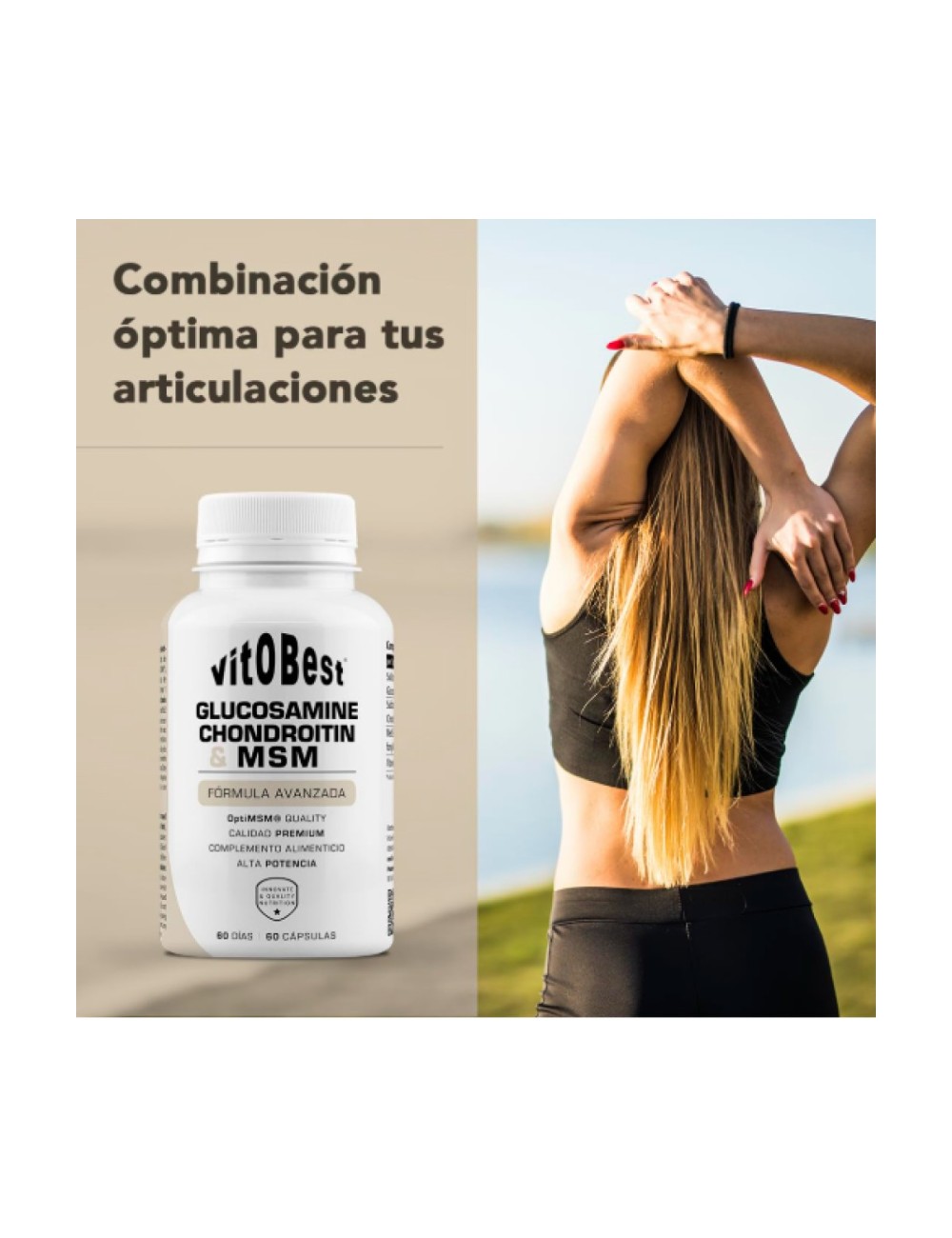 VITOBEST GLUCOSAMINA CONDROITINA Y MSM 60 CAPSULAS