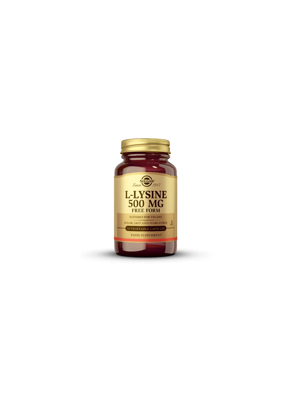 SOLGAR L-LYSINA 500 MG FORMA LIBRE 50 CAPSULAS