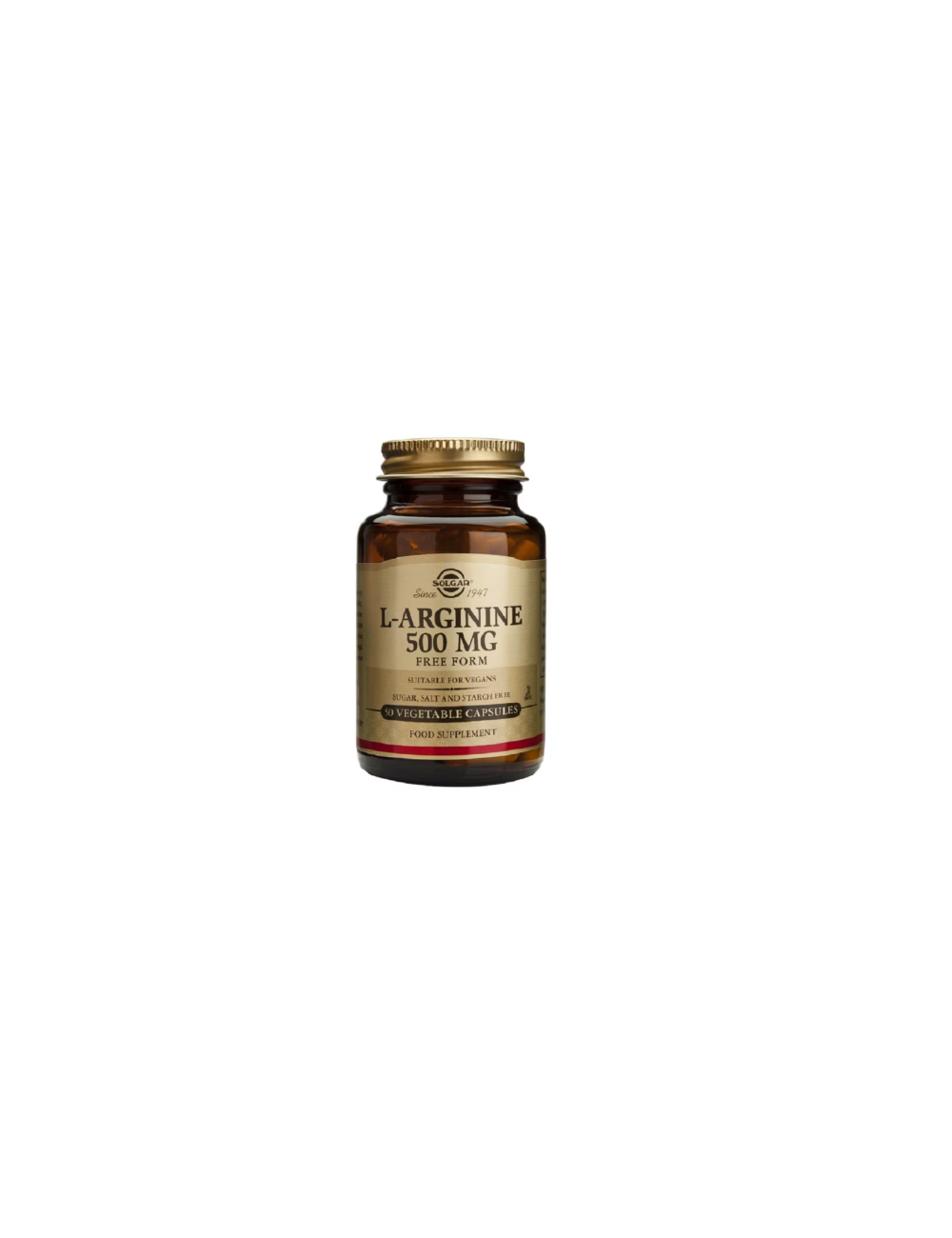 SOLGAR L-ARGININA 500 MG FORMA LIBRE 50 CAPSULAS