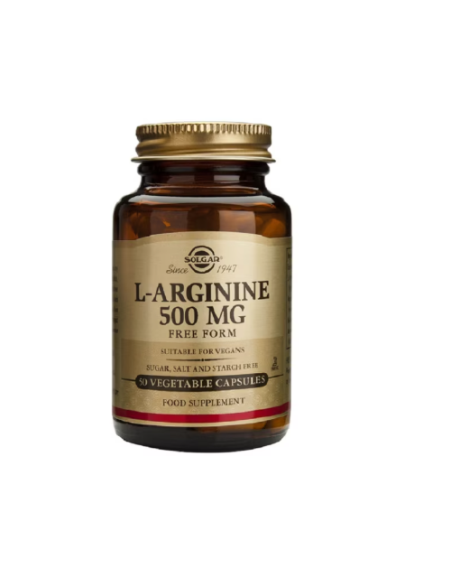 SOLGAR L-ARGININA 500 MG FORMA LIBRE 50 CAPSULAS