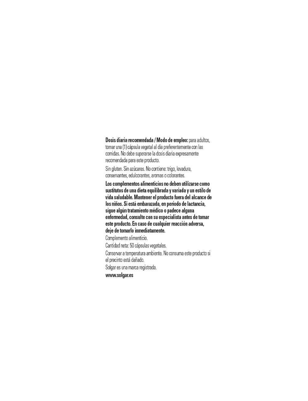 SOLGAR VITAMINA K2 100 UG 50 CAPSULAS