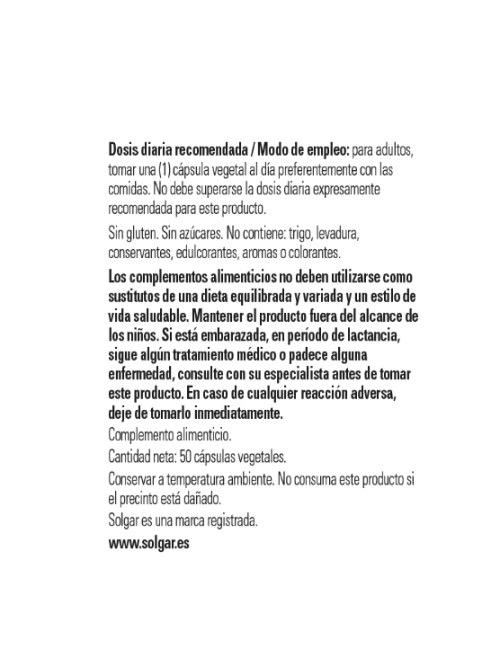 SOLGAR VITAMINA K2 100 UG 50 CAPSULAS