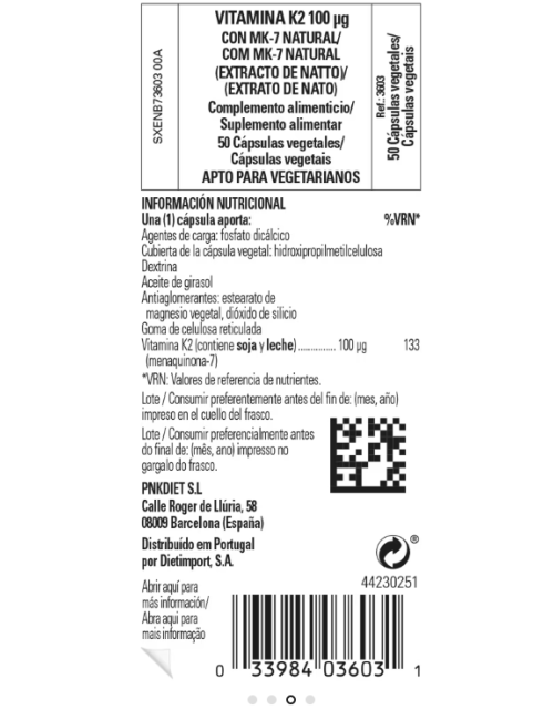 SOLGAR VITAMINA K2 100 UG 50 CAPSULAS