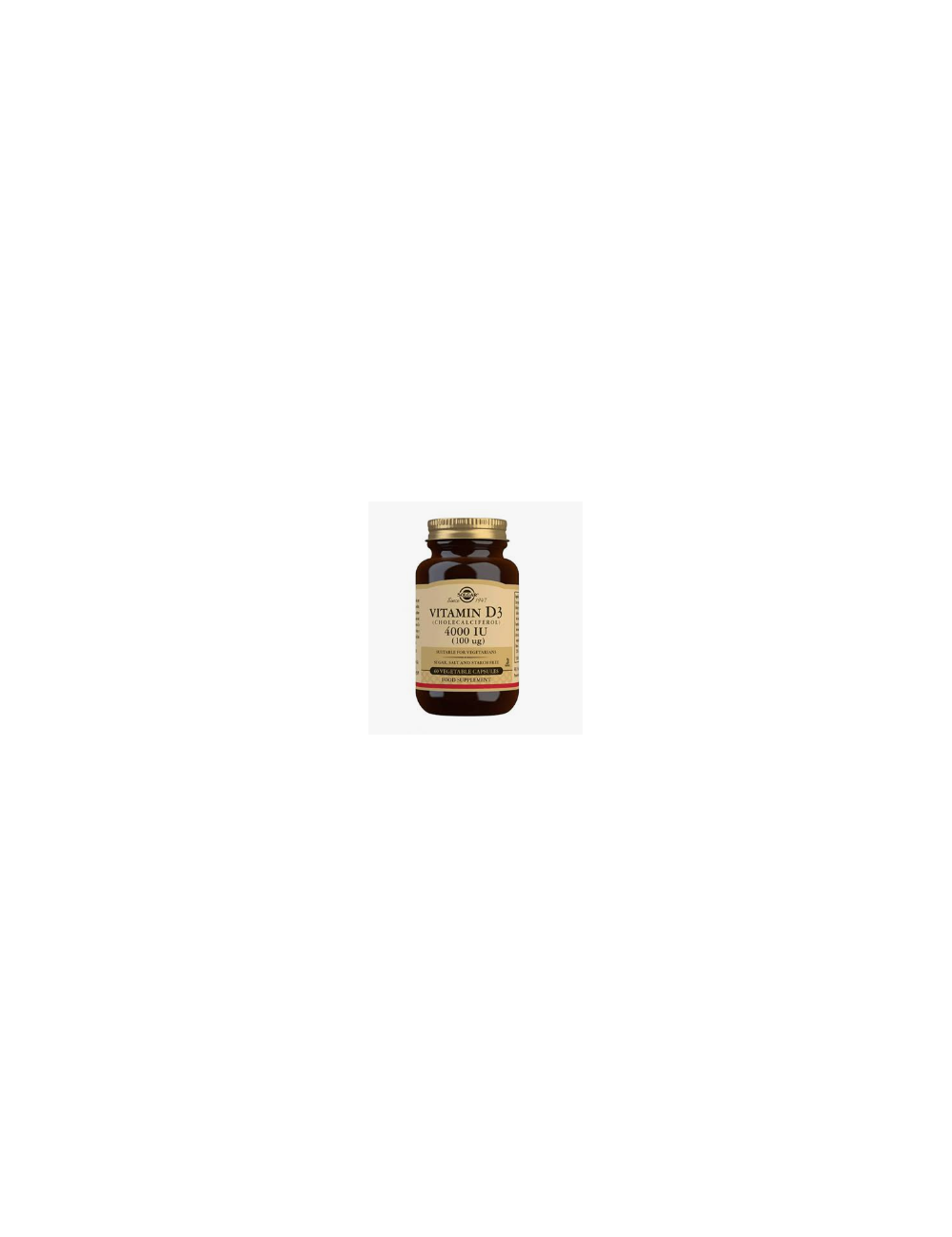 SOLGAR VITAMINA D3 4000 UI 100 UG 60 CAPSULAS