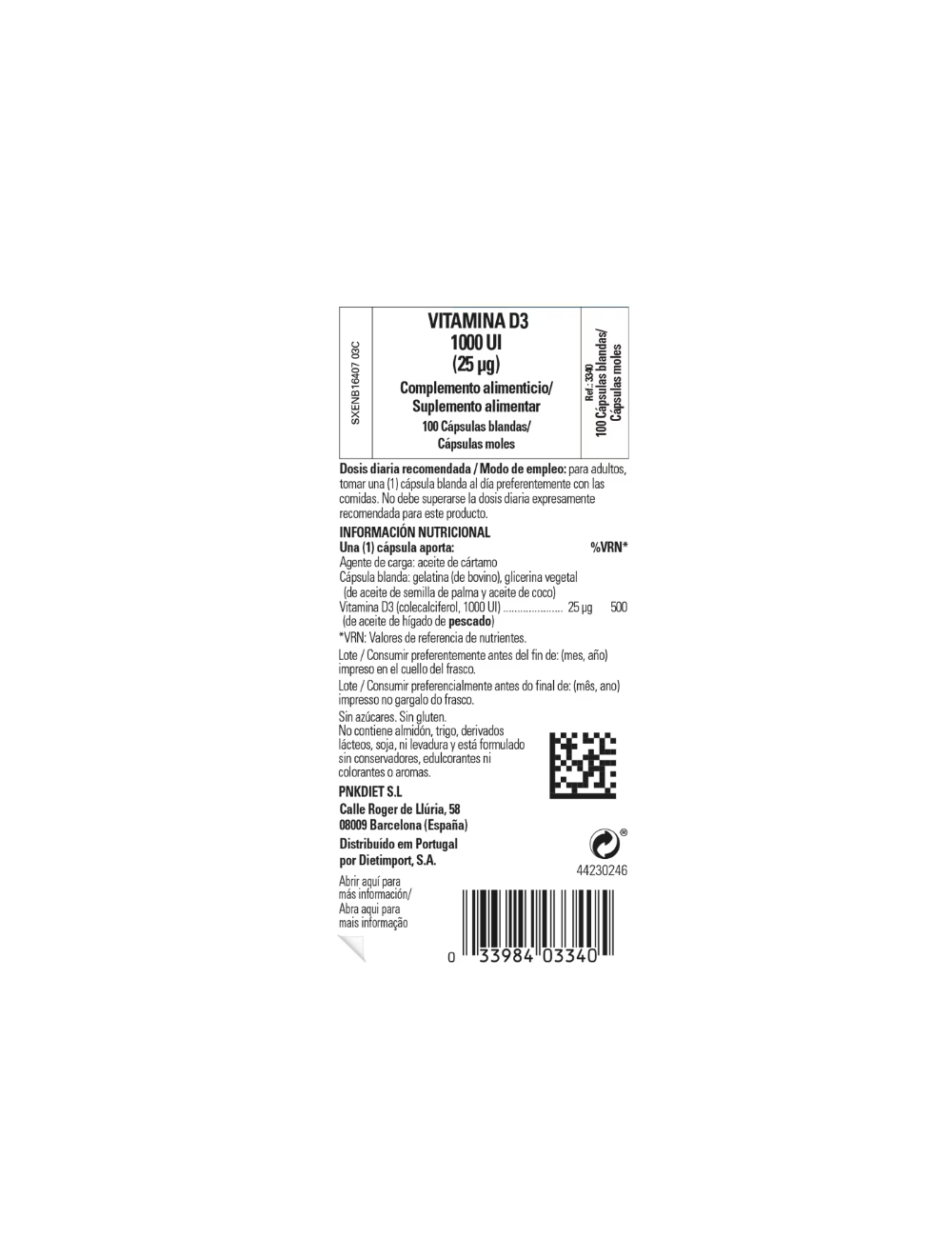 SOLGAR VITAMINA D3 4000 UI 100 UG 60 CAPSULAS