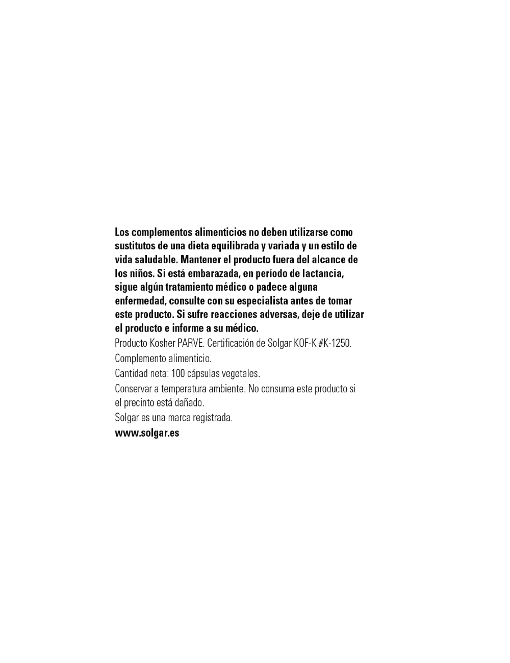 SOLGAR VITAMINA C 1000 MG 100 CAPSULAS