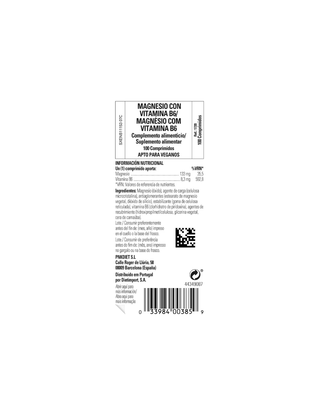 SOLGAR MAGNESIO + VITAMINA B6 100 COMP