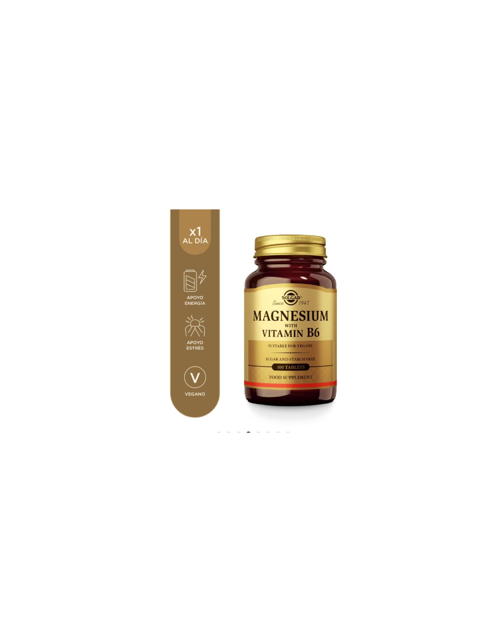 SOLGAR MAGNESIO + VITAMINA B6 100 COMP