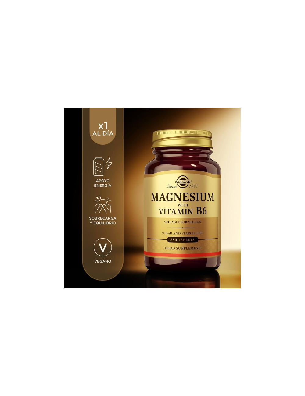 SOLGAR MAGNESIO + VITAMINA B6 250 COMP