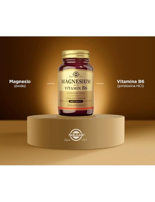 SOLGAR MAGNESIO + VITAMINA B6 250 COMP