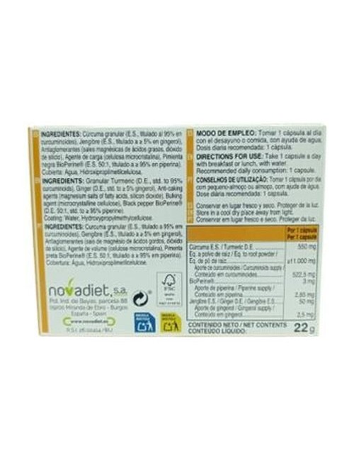 NOVADIET CURCURINA 30 CAPSULAS