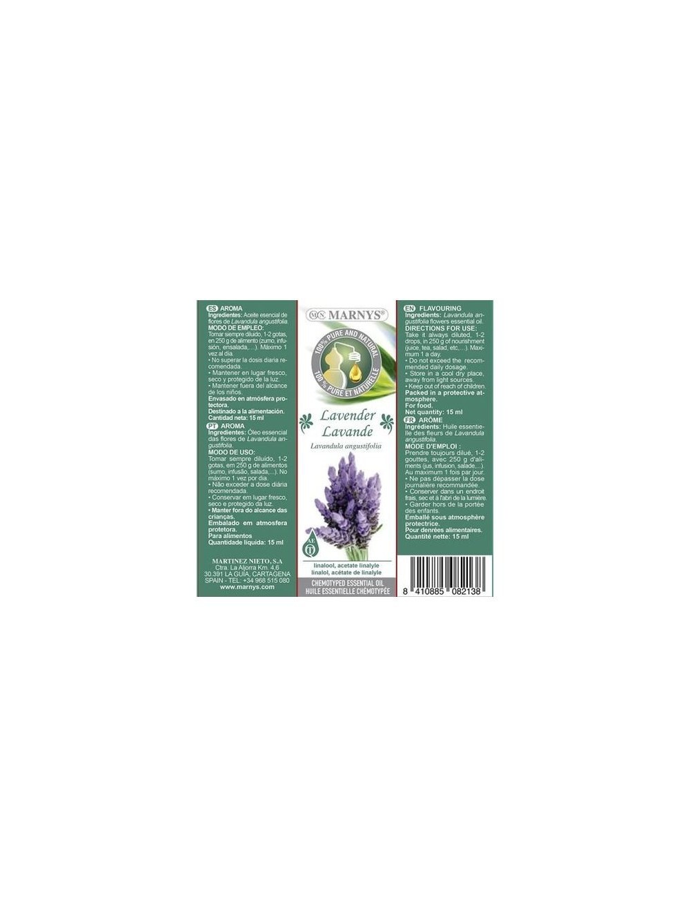 MARNYS ACEITE ESENCIAL LAVANDA 15 ML