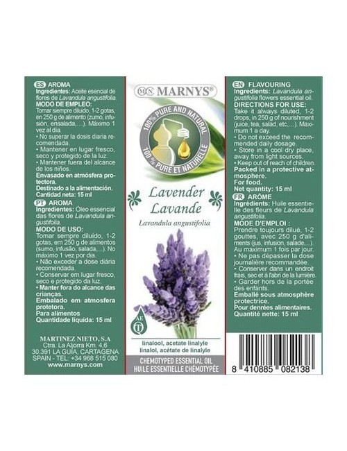 MARNYS ACEITE ESENCIAL LAVANDA 15 ML