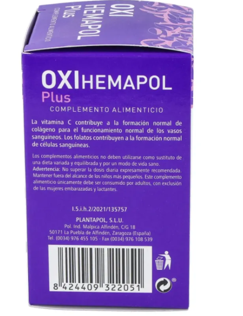 OXIHEMAPOL PLUS 60 CAPSULAS PLANTAPOL