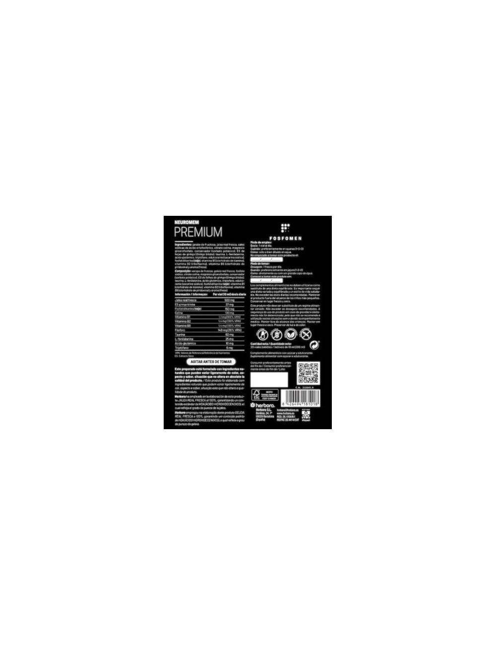 HERBORA NEUROMEM PREMIUM 20 VIALES