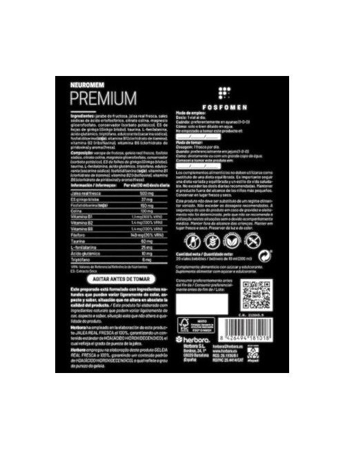 HERBORA NEUROMEM PREMIUM 20 VIALES