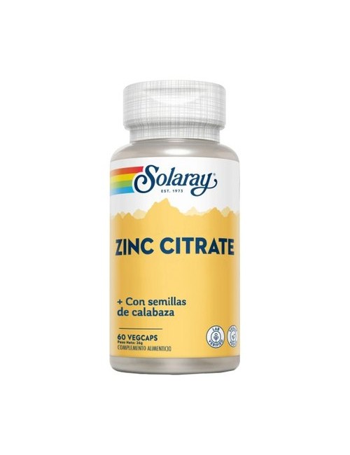 SOLARAY ZINC CITRATE 50 MG 60 CAP