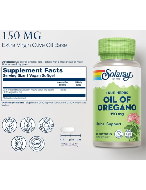 SOLARAY ACEITE ORÉGANO 60 PERLAS