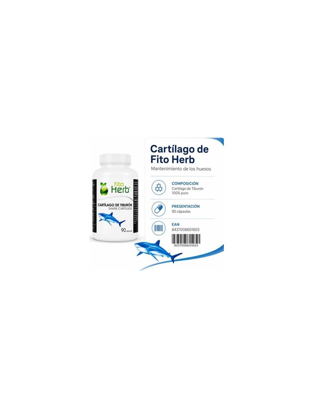 CARTÍLAGO DE TIBURÓN 90 CÁPSULAS FITO HERB