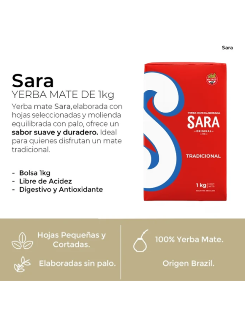 MALPICA YERBA MATE SARA TRADICIONAL 1 KG
