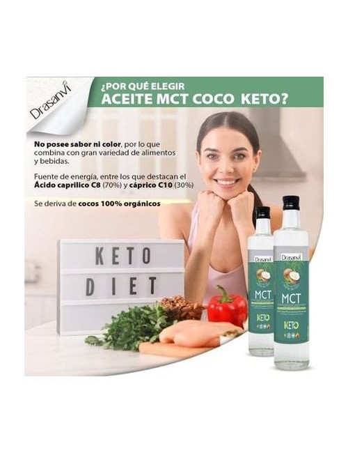 DRASANVI ACEITE MCT KETO ACEITE COCO 500 ML