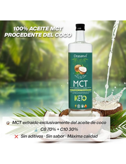 DRASANVI ACEITE MCT KETO ACEITE COCO 500 ML