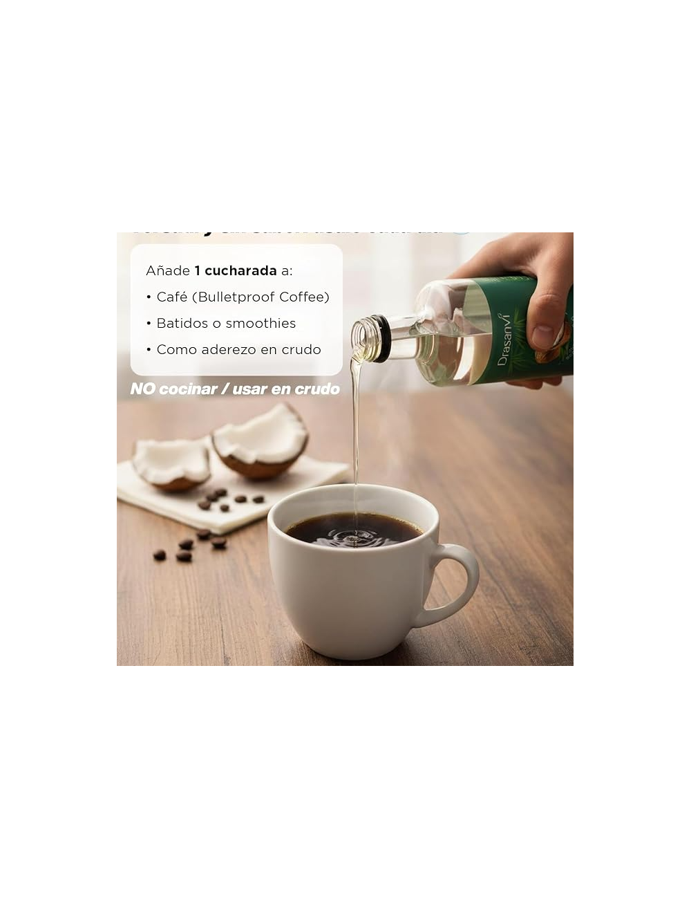 DRASANVI ACEITE MCT KETO ACEITE COCO 500 ML