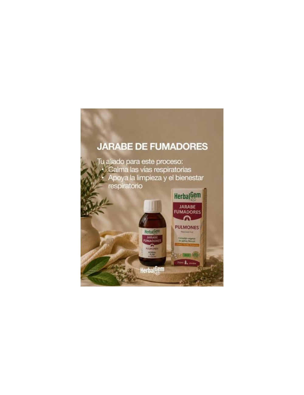 HERBALGEM JARABE FUMADORES PULMONES  250 ML