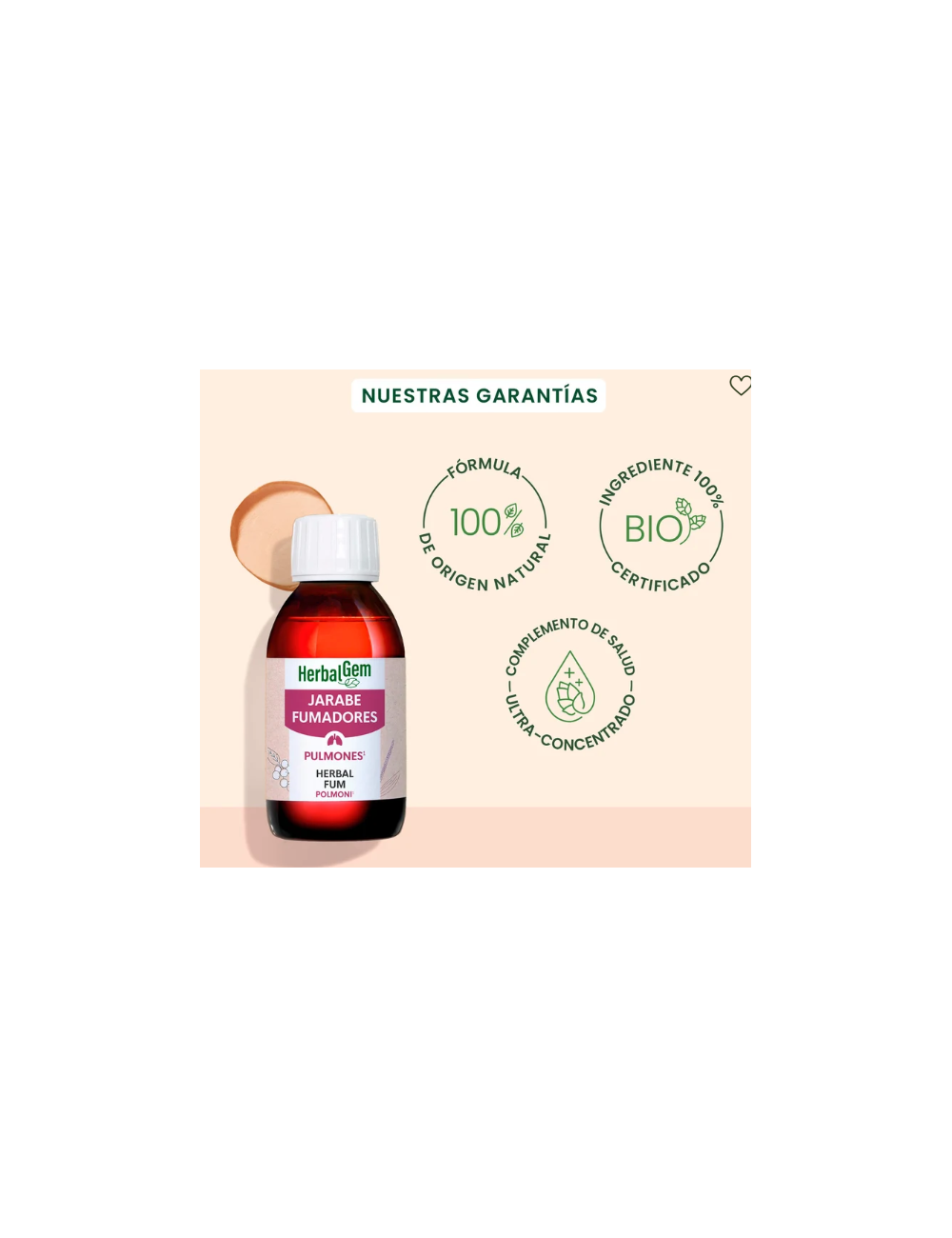 HERBALGEM JARABE FUMADORES PULMONES  250 ML