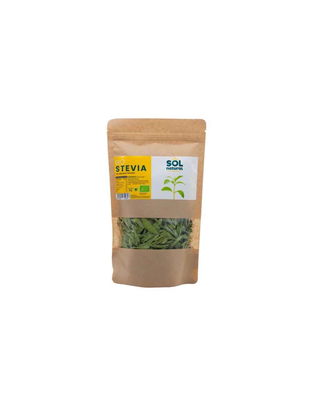 SOL NATURAL STEVIA EN HOJA 40 GR