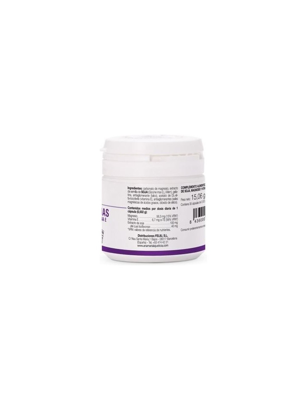 ANA MARIA LA JUSTICIA ISOFLAVONAS+MG+VIT-E 30 CAP