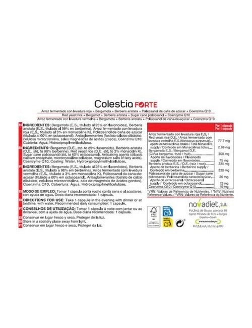 NOVADIET COLESTIA FORTE 60 CAPSULAS