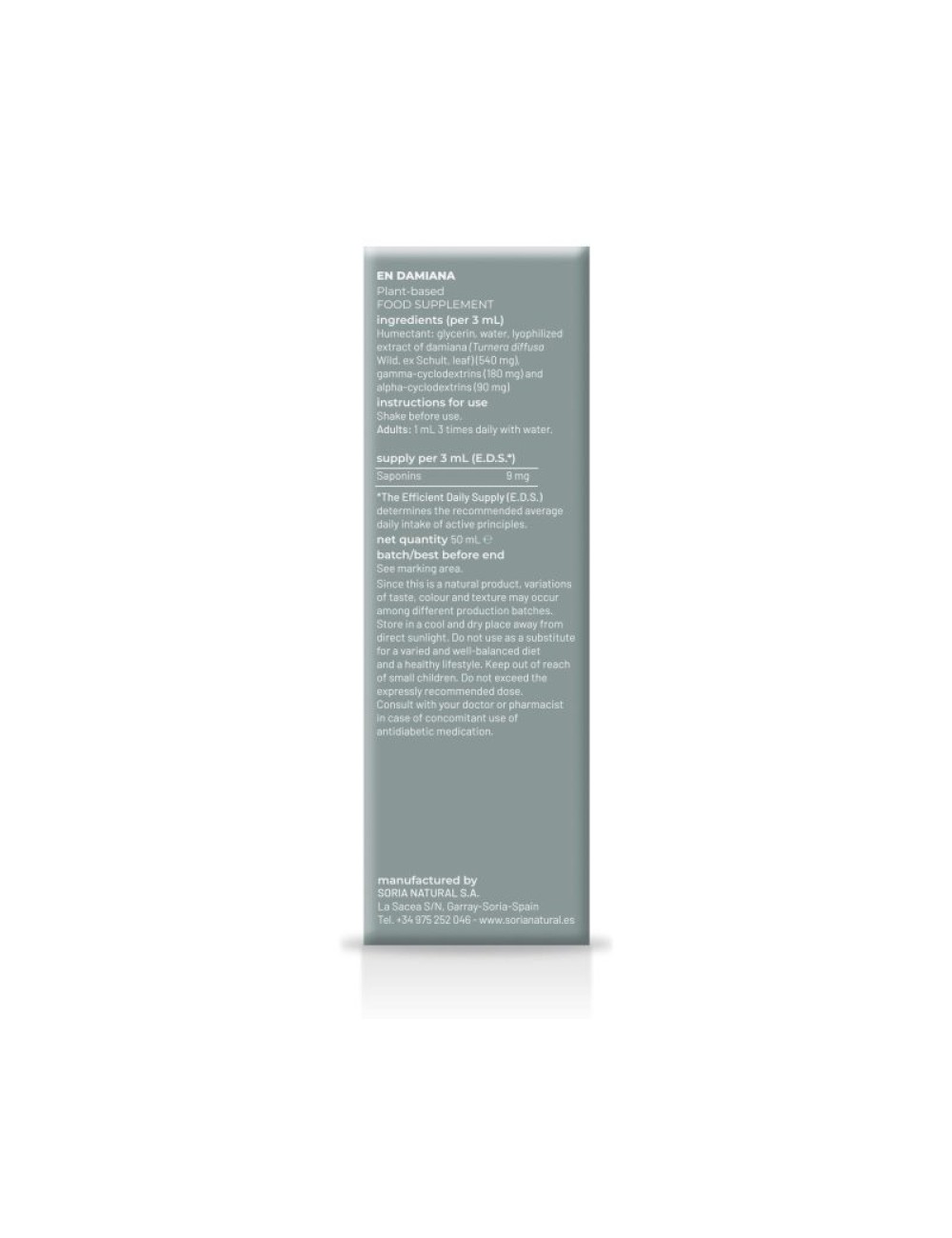 SORIA NATURAL EXTRACTO DAMIANA 50 ML