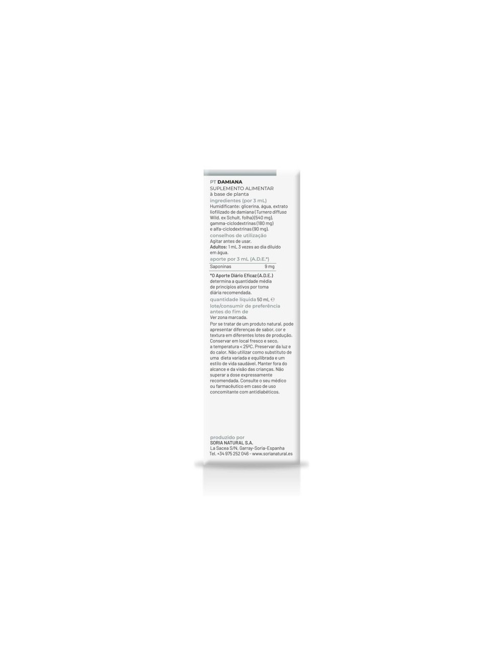 SORIA NATURAL EXTRACTO DAMIANA 50 ML