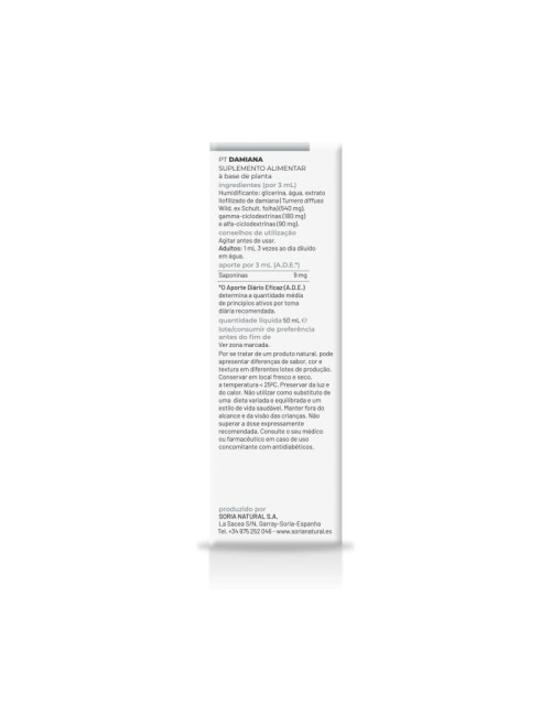 SORIA NATURAL EXTRACTO DAMIANA 50 ML