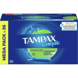 Tampax Compack Super Con Aplicador 36 Unds