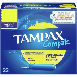 Tampax Compack Regular Con Aplicador 22 Unds