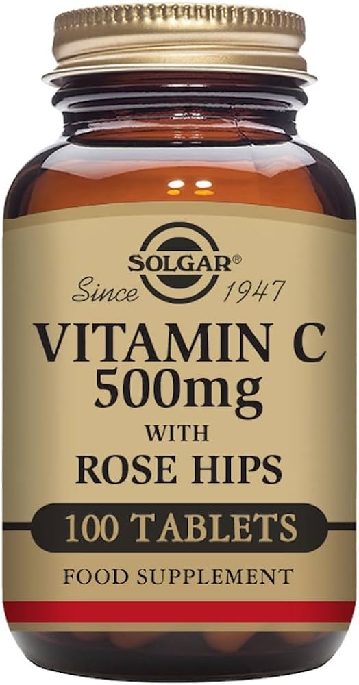 Vitamina C 500 Mg With Rose Hips 100 Tabletas Solgar