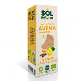 Galletas de Avena Int. Jengibre Canela y Limón 175 Gr Sol Natural