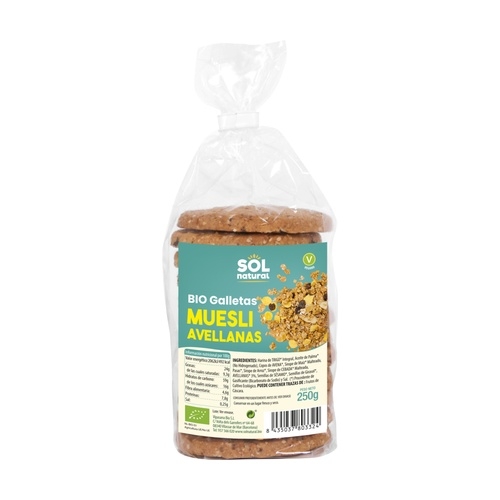 Galletas Muesli Con Avellanas 250 Gr Sol Natural
