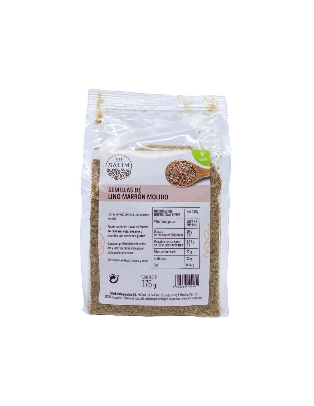 Semilla de Lino Marron Molida 175 Gr