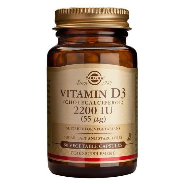 Vitamina D3 2200 Ui 55Ug 50 Capsulas Solgar