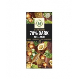 Chocolate Negro Con Avellanas 70% 70 Gr Sol Natural